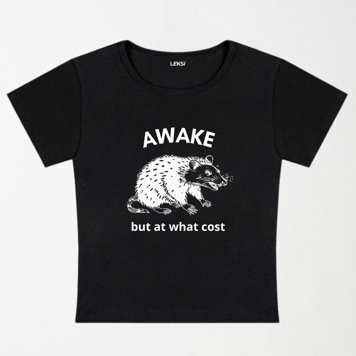 Awake But At What Cost Y2K Baby Tee XXS - Premium Unisex | LEKSI Pakistan
