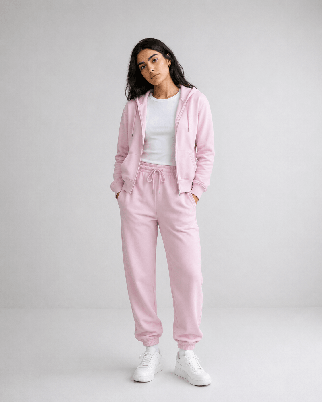 Baby Pink Unisex Fleece Sweatpants (Winter-Friendly) XS - Premium Unisex Sweatpants | LEKSI Pakistan
