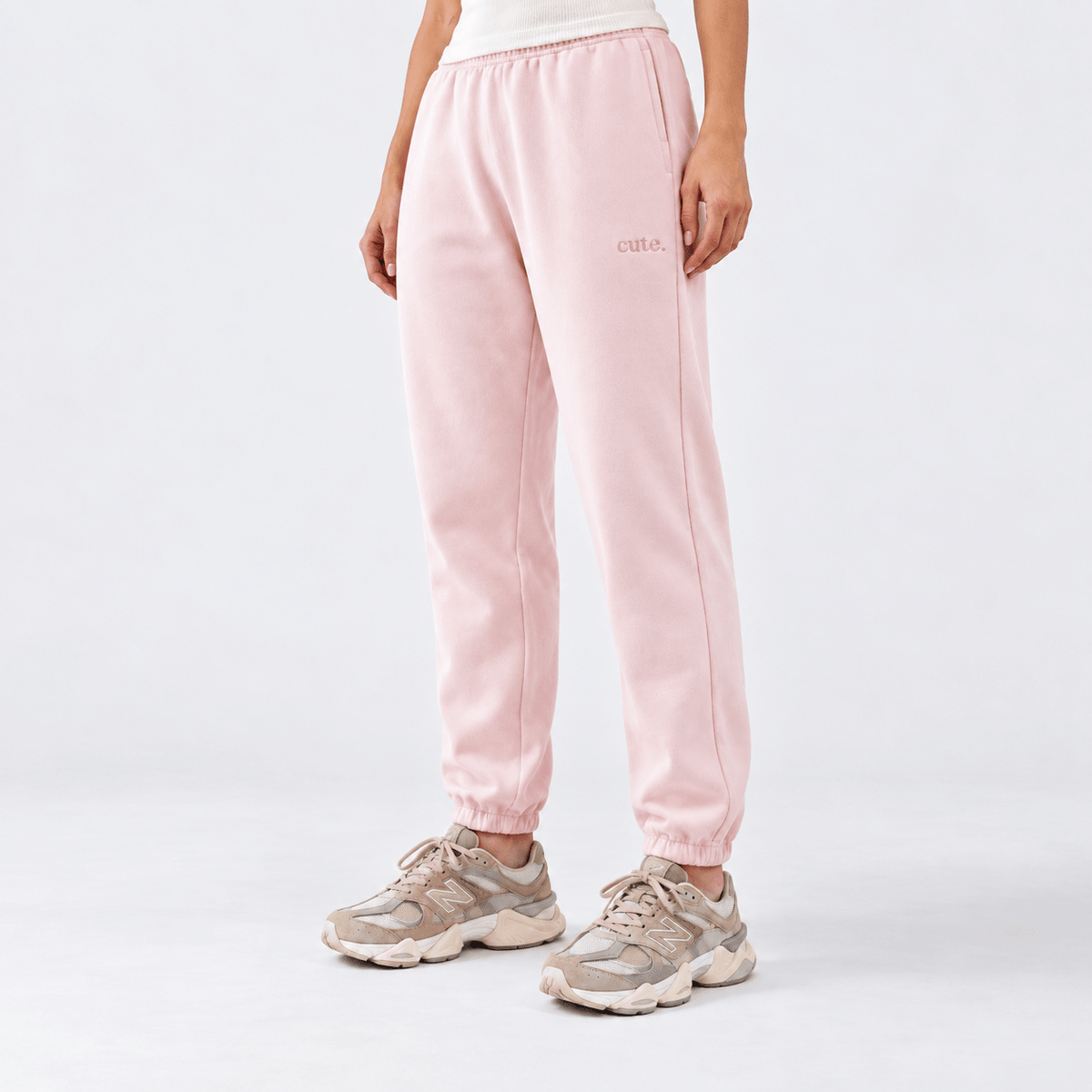 Baby Pink Unisex Sweatpants - MOOD (Cute) (Summer-Friendly) XS - Premium Unisex Sweatpants | LEKSI Pakistan