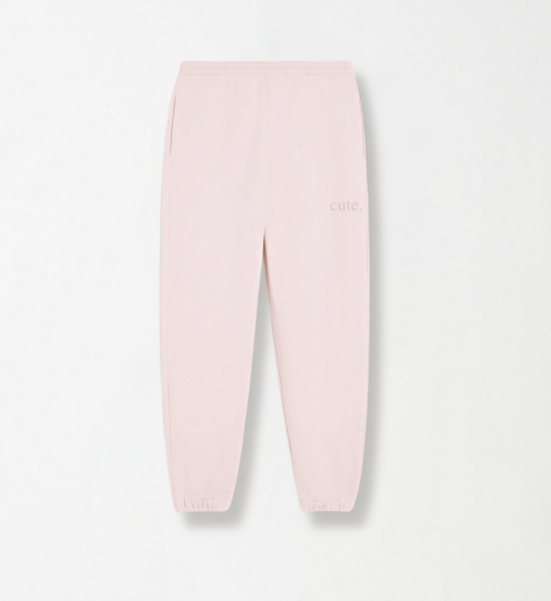 Baby Pink Unisex Sweatpants - MOOD (Cute) (Summer - Friendly) XS - Premium Unisex Sweatpants | LEKSI Pakistan