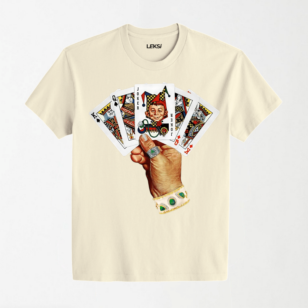 Bad Boy Poker Series - Round Neck Unisex T Shirt S - Premium Unisex Graphic T-Shirt | LEKSI Pakistan