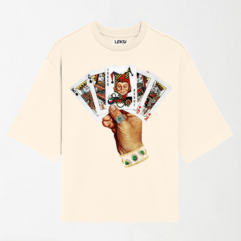 Bad Boy Poker Series - Round Neck Unisex T Shirt S - Premium Unisex Graphic T-Shirt | LEKSI Pakistan