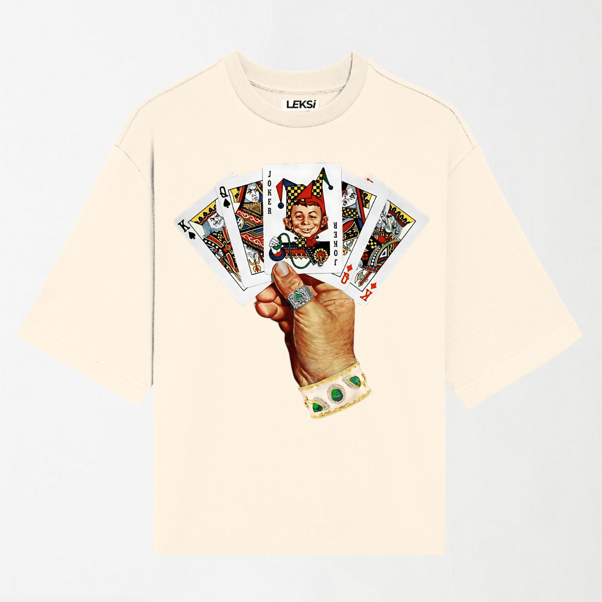 Bad Boy Poker Series - Round Neck Unisex T Shirt S - Premium Unisex Graphic T-Shirt | LEKSI Pakistan