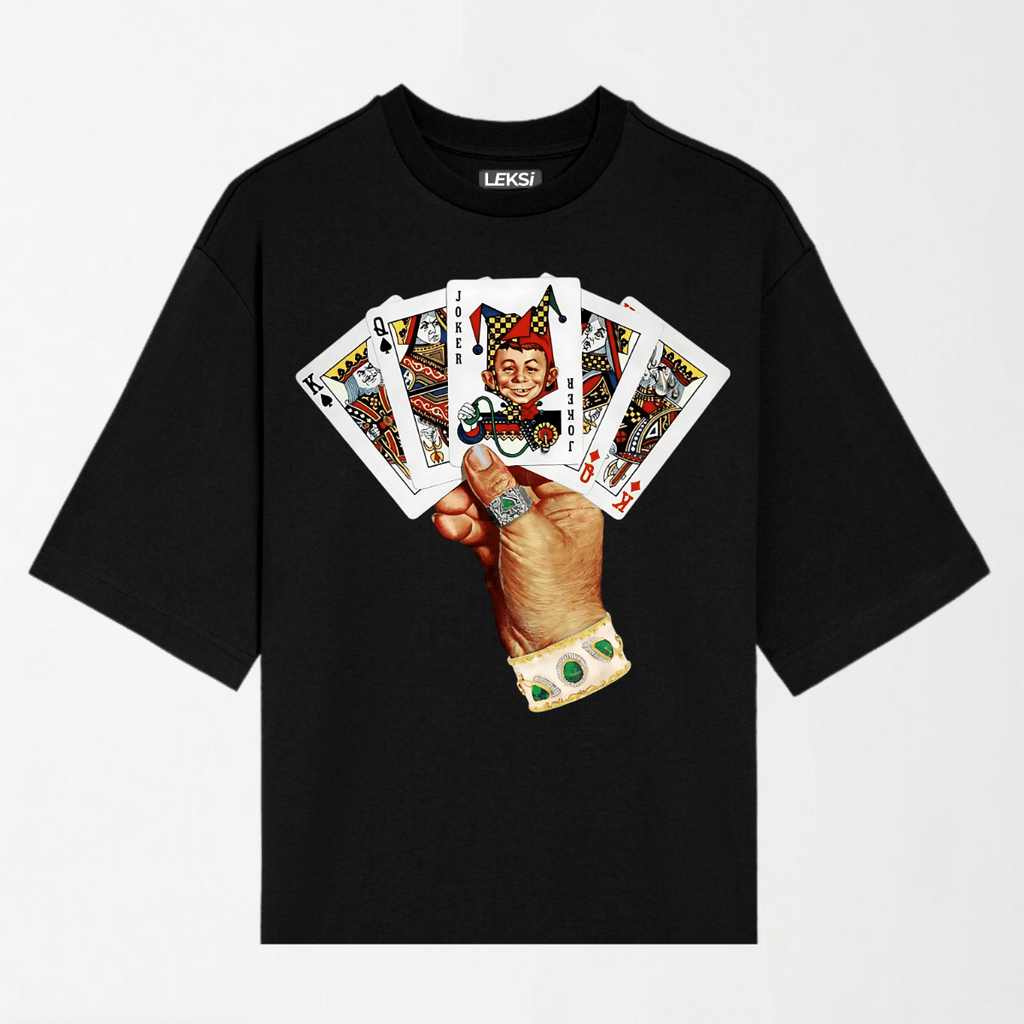 Bad Boy Poker Series - Round Neck Unisex T Shirt S - Premium Unisex Graphic T-Shirt | LEKSI Pakistan