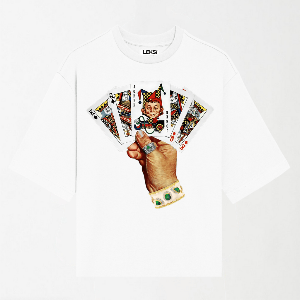 Bad Boy Poker Series - Round Neck Unisex T Shirt S - Premium Unisex Graphic T-Shirt | LEKSI Pakistan