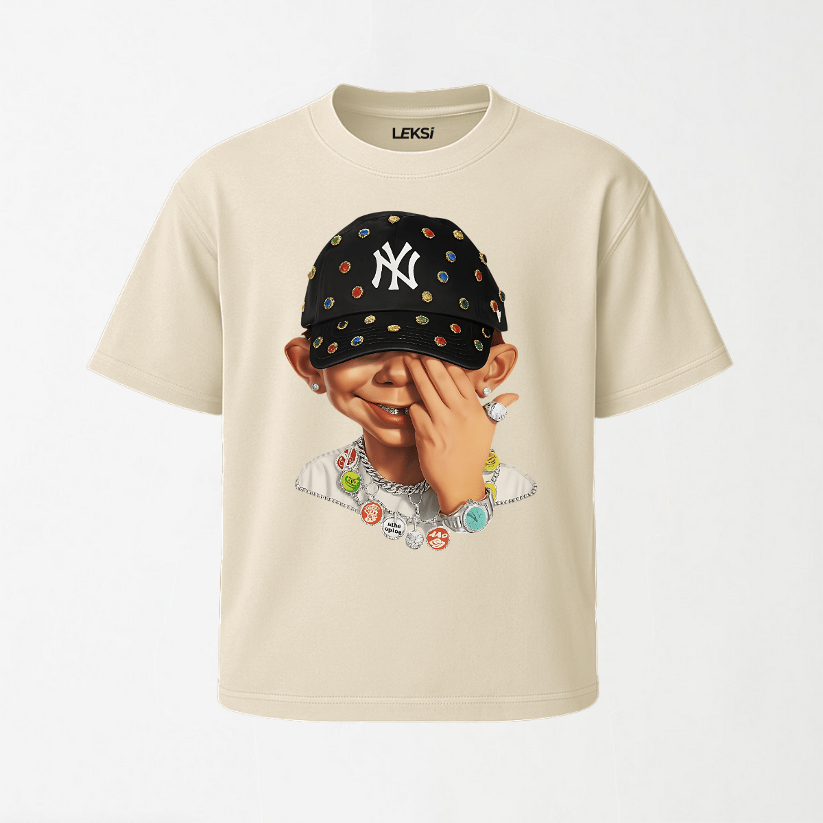 Bad Boy - Round Neck Unisex T Shirt S - Premium Unisex Graphic T-Shirt | LEKSI Pakistan