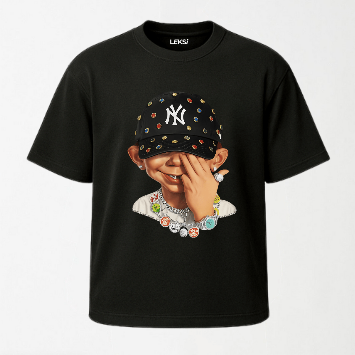 Bad Boy - Round Neck Unisex T Shirt S - Premium Unisex Graphic T-Shirt | LEKSI Pakistan