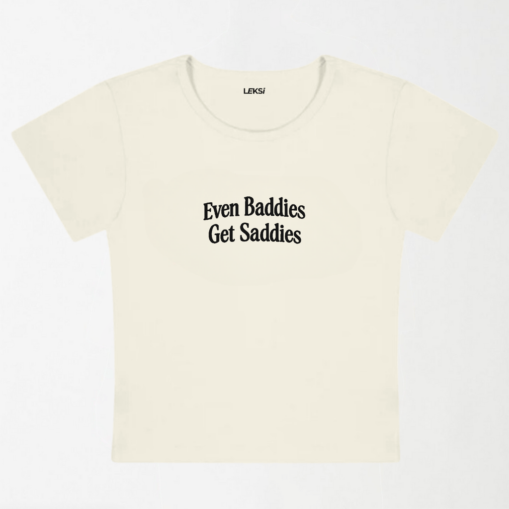 Baddie Saddie Y2K Baby Tee XXS - Premium Unisex | LEKSI Pakistan