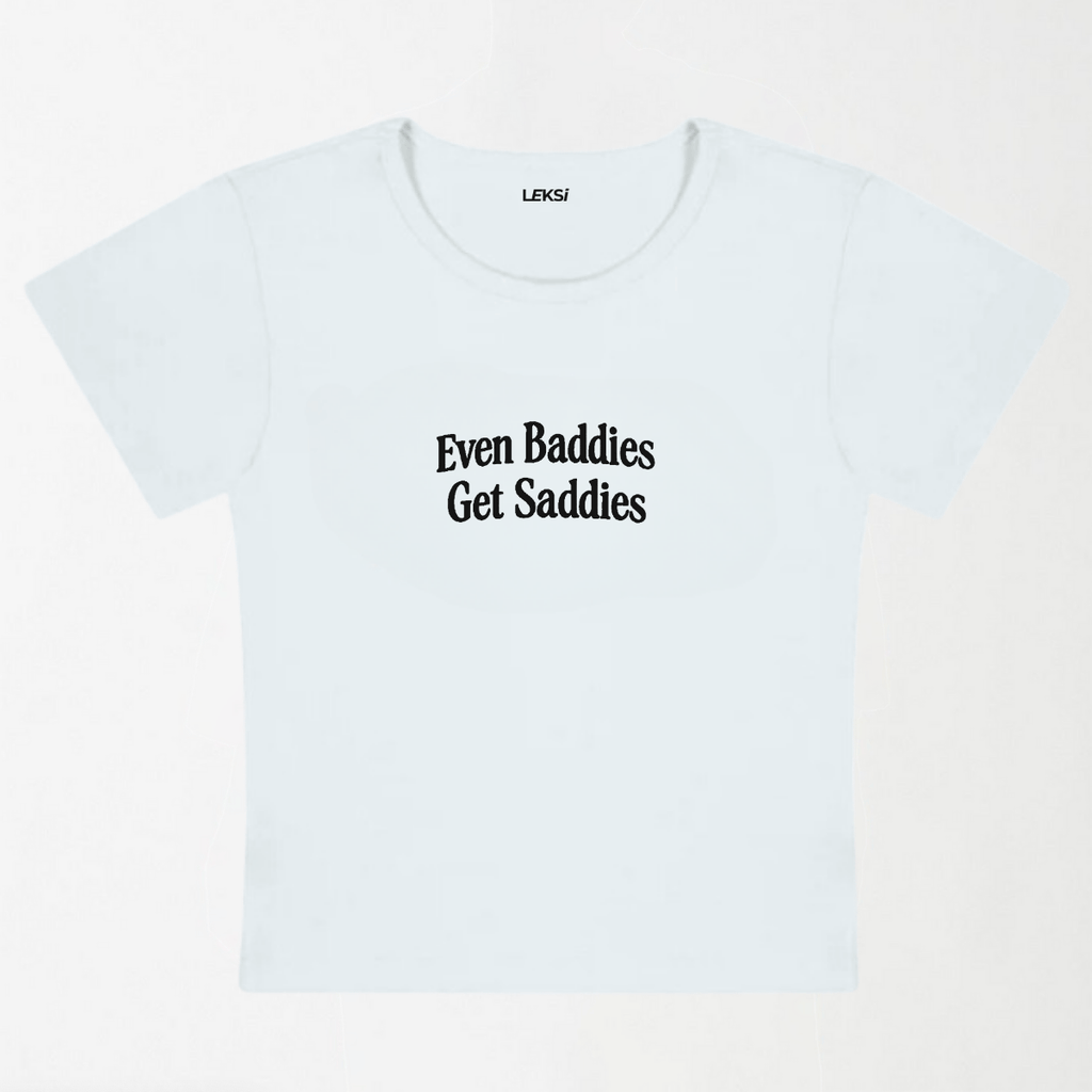 Baddie Saddie Y2K Baby Tee XXS - Premium Unisex | LEKSI Pakistan