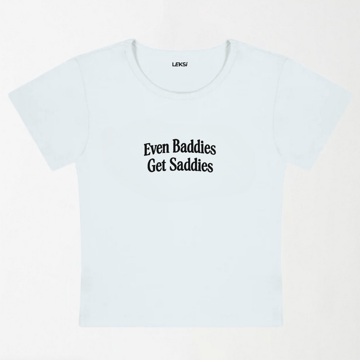 Baddie Saddie Y2K Baby Tee XXS - Premium Unisex | LEKSI Pakistan
