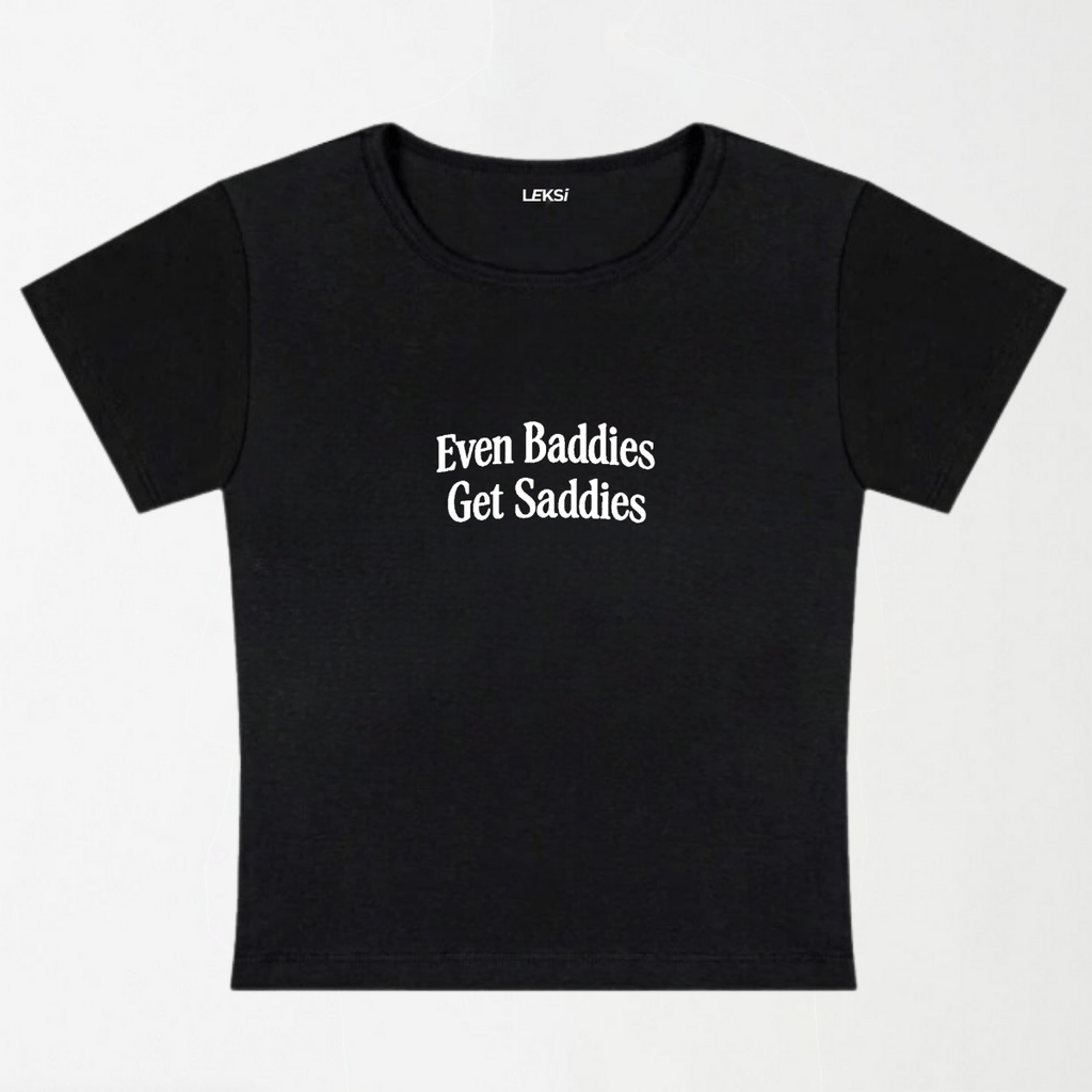 Baddie Saddie Y2K Baby Tee XXS - Premium Unisex | LEKSI Pakistan