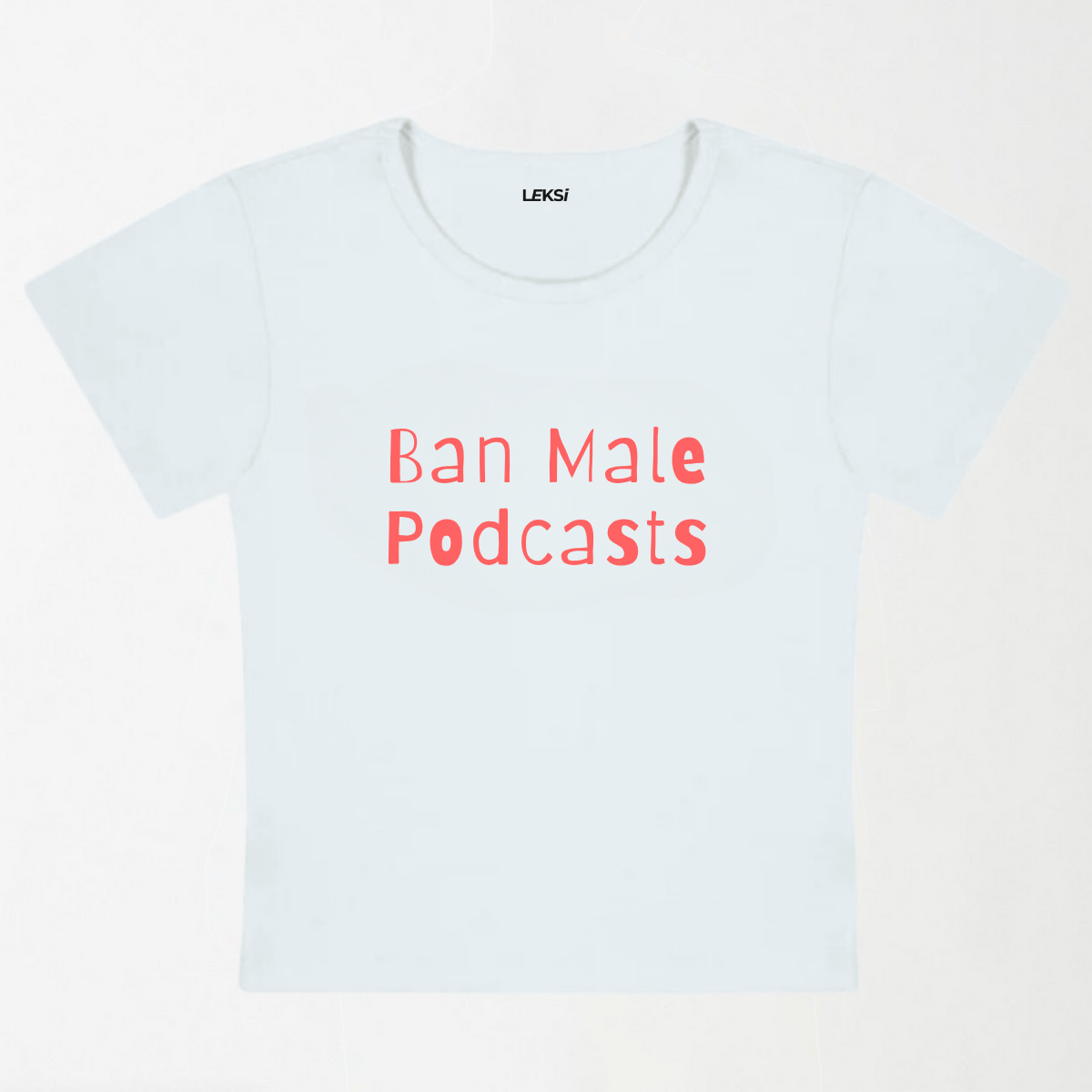 Ban Male Podcasts Y2K Baby Tee XXS - Premium Unisex | LEKSI Pakistan