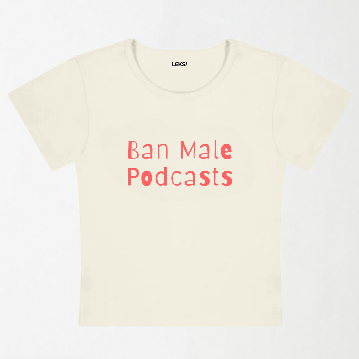 Ban Male Podcasts Y2K Baby Tee XXS - Premium Unisex | LEKSI Pakistan