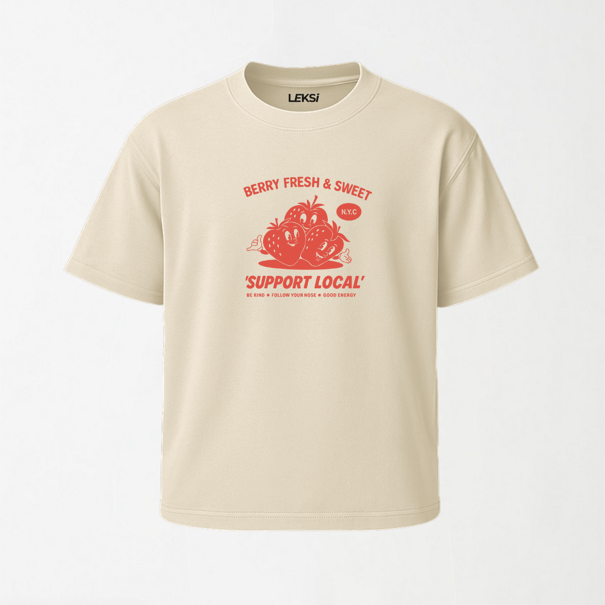 Berry Fresh & Sweet - Round Neck Unisex T Shirt S - Premium Unisex Graphic T-Shirt | LEKSI Pakistan