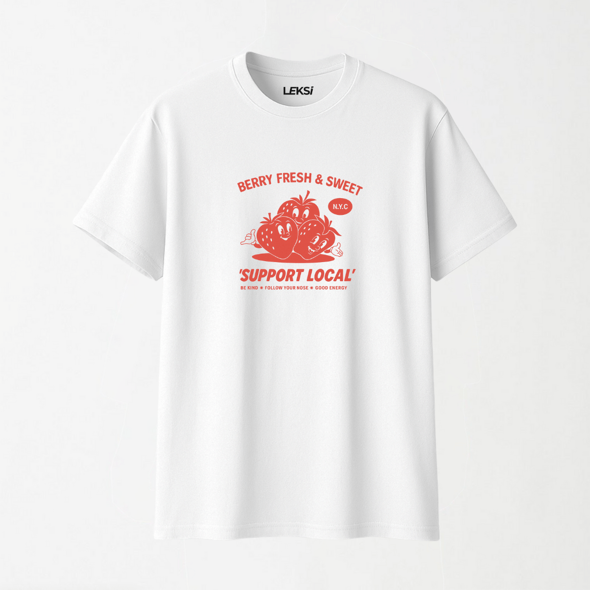 Berry Fresh & Sweet - Round Neck Unisex T Shirt S - Premium Unisex Graphic T-Shirt | LEKSI Pakistan