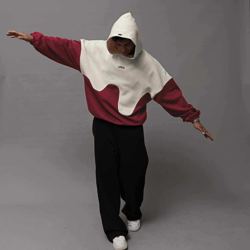 Berry Wave Drippy Unisex Hoodie S - Premium Unisex Wavy Hoodie | LEKSI Pakistan