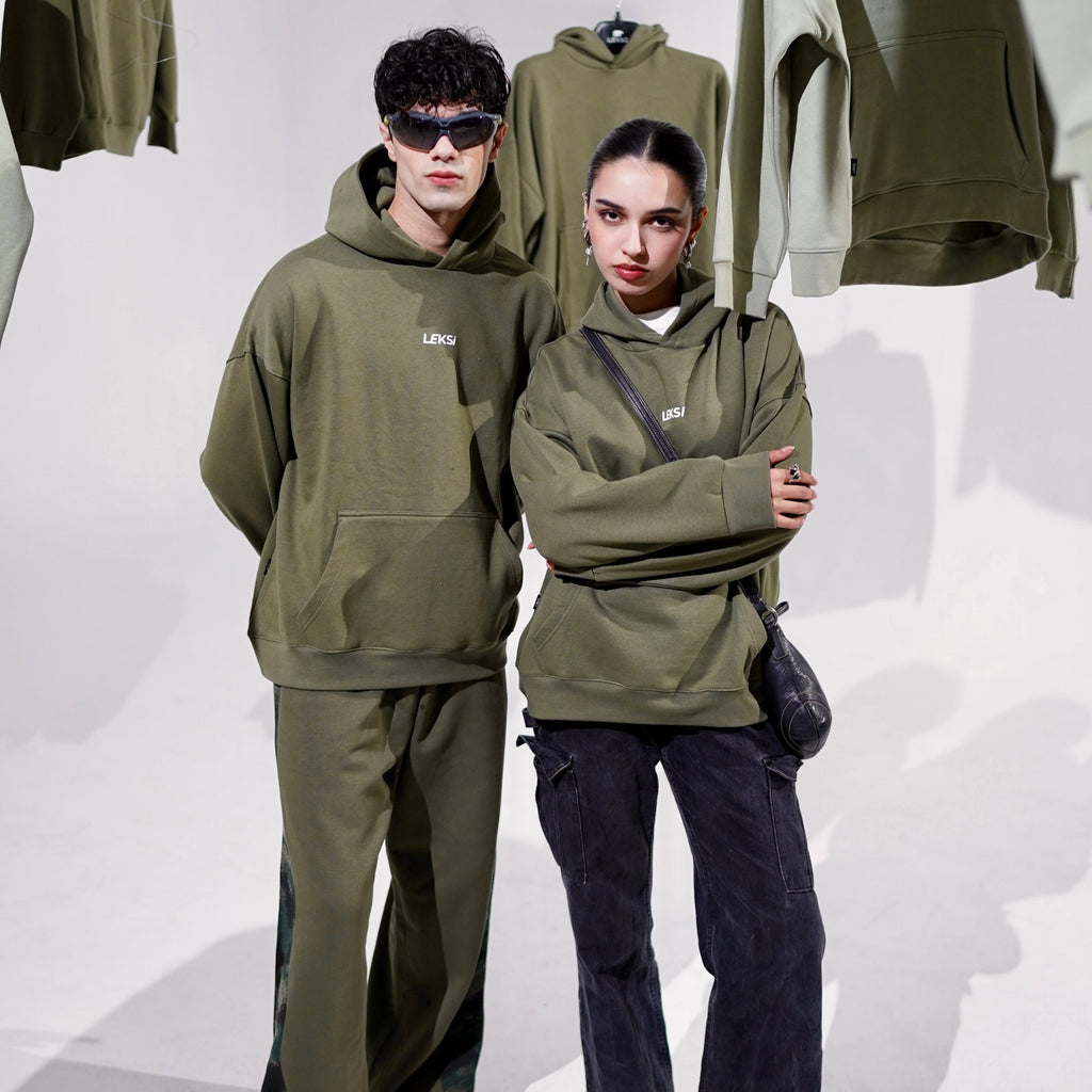 Bistro Green Cloud Hoodie S - Premium Unisex Raglan Hoodie | LEKSI Pakistan