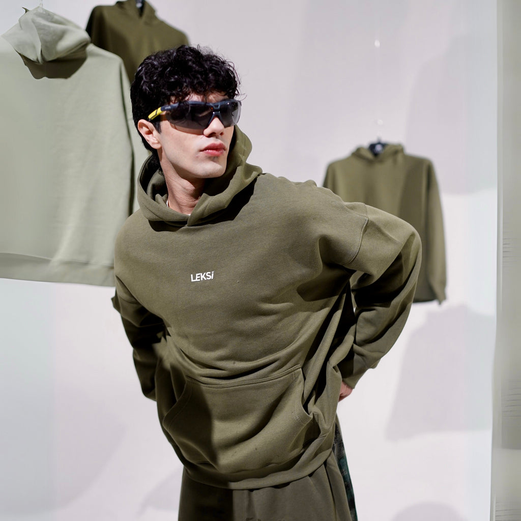 Bistro Green Cloud Hoodie S - Premium Unisex Raglan Hoodie | LEKSI Pakistan