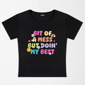 Bit Of A Mess Y2K Baby Tee XXS - Premium Unisex | LEKSI Pakistan