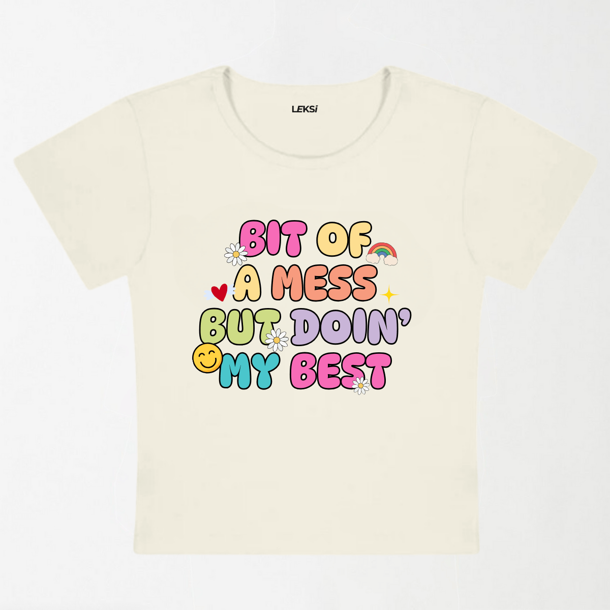 Bit Of A Mess Y2K Baby Tee XXS - Premium Unisex | LEKSI Pakistan