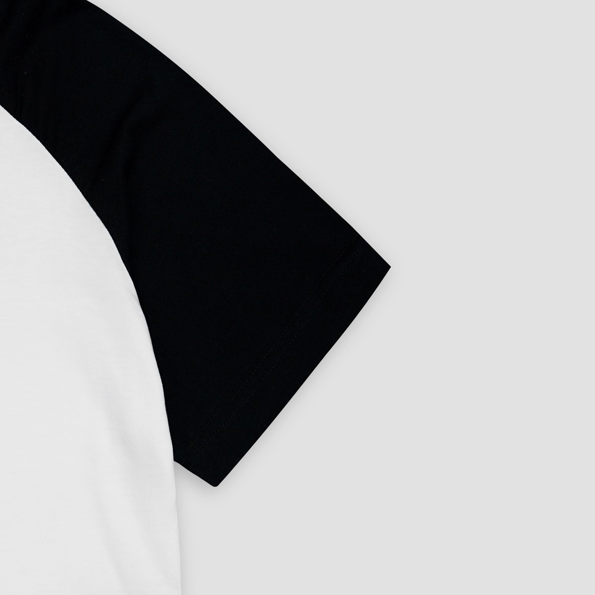 Black and White Raglan Baby Tee XXS - Premium Unisex | LEKSI Pakistan