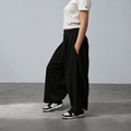 Black Baggy Pleated Pants XS - Premium Unisex Baggy Pleated Pants | LEKSI Pakistan