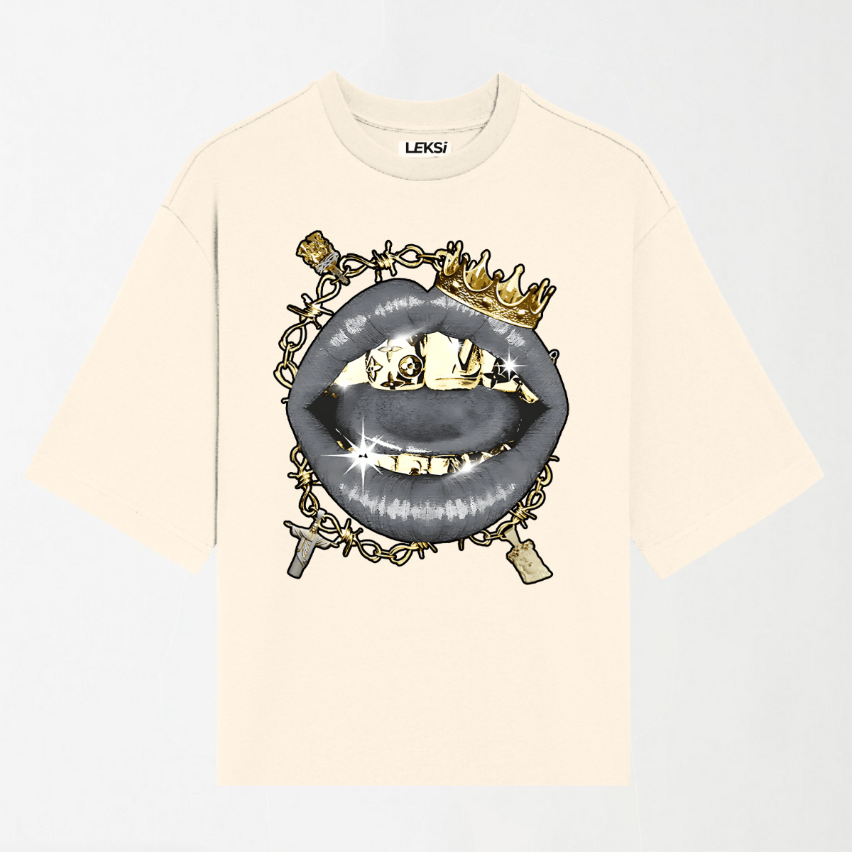 Black Gold Vintage Grills - Round Neck Unisex T Shirt S - Premium Unisex Graphic T-Shirt | LEKSI Pakistan