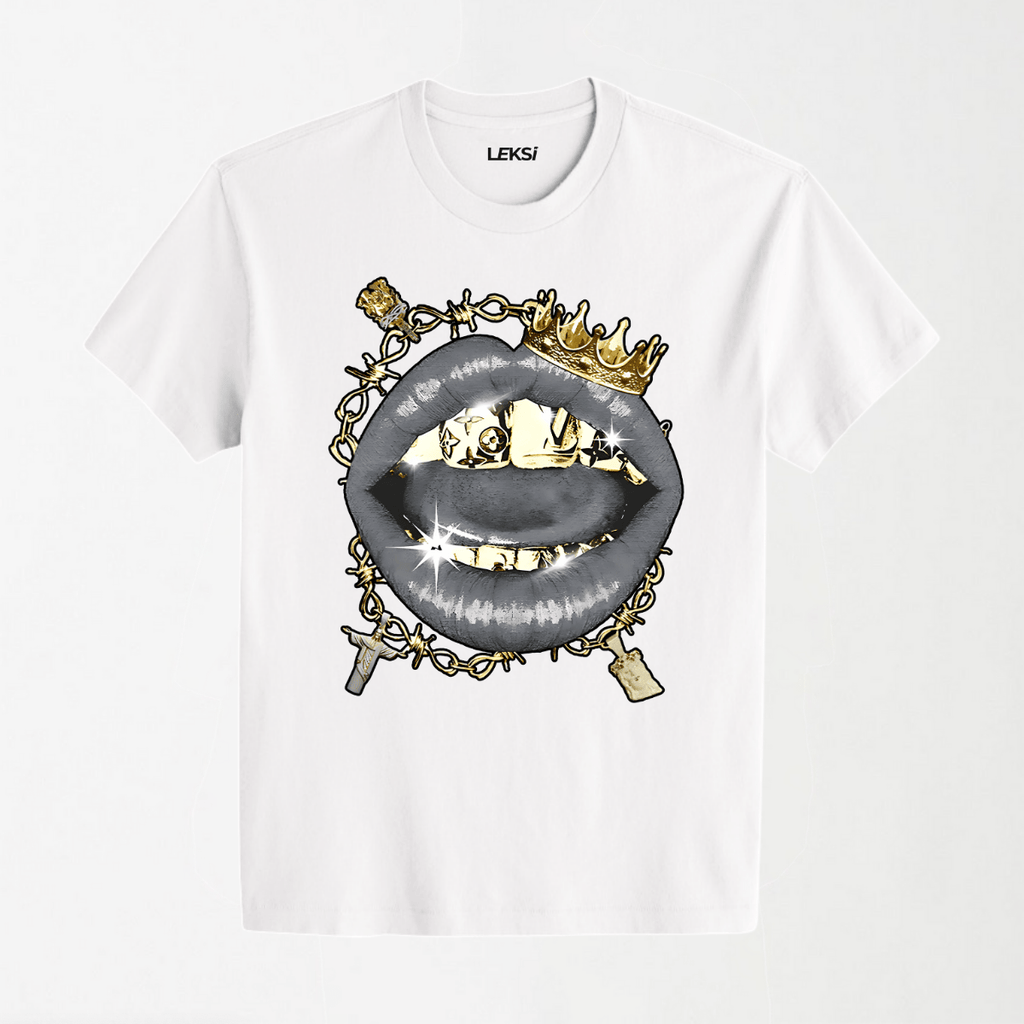 Black Gold Vintage Grills - Round Neck Unisex T Shirt S - Premium Unisex Graphic T-Shirt | LEKSI Pakistan