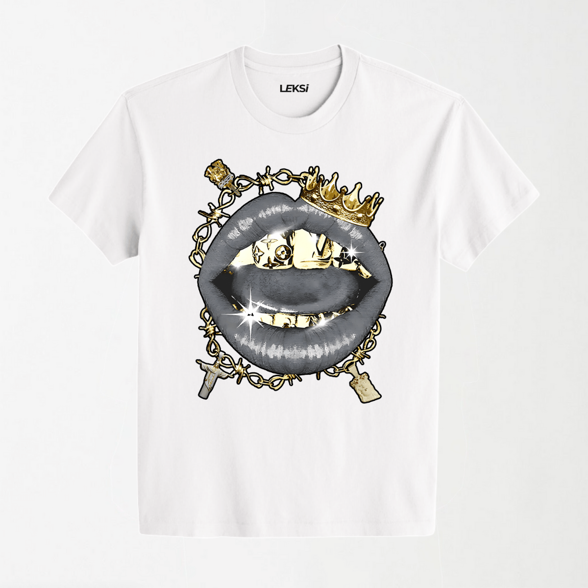 Black Gold Vintage Grills - Round Neck Unisex T Shirt S - Premium Unisex Graphic T-Shirt | LEKSI Pakistan