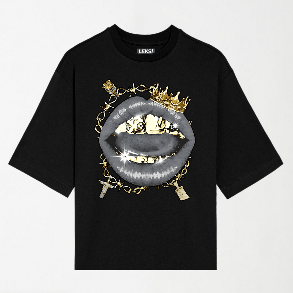 Black Gold Vintage Grills - Round Neck Unisex T Shirt S - Premium Unisex Graphic T-Shirt | LEKSI Pakistan
