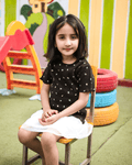 Black Midnight Garden Ribbed Shirt - Girls 2 - 3 Years - Premium Unisex | LEKSI Pakistan