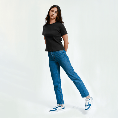 Black Ribbed Shirt XXS - Premium Unisex Lettuce | LEKSI Pakistan