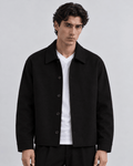 Black Tweed Unisex Jacket S - Premium Unisex Square Neck | LEKSI Pakistan