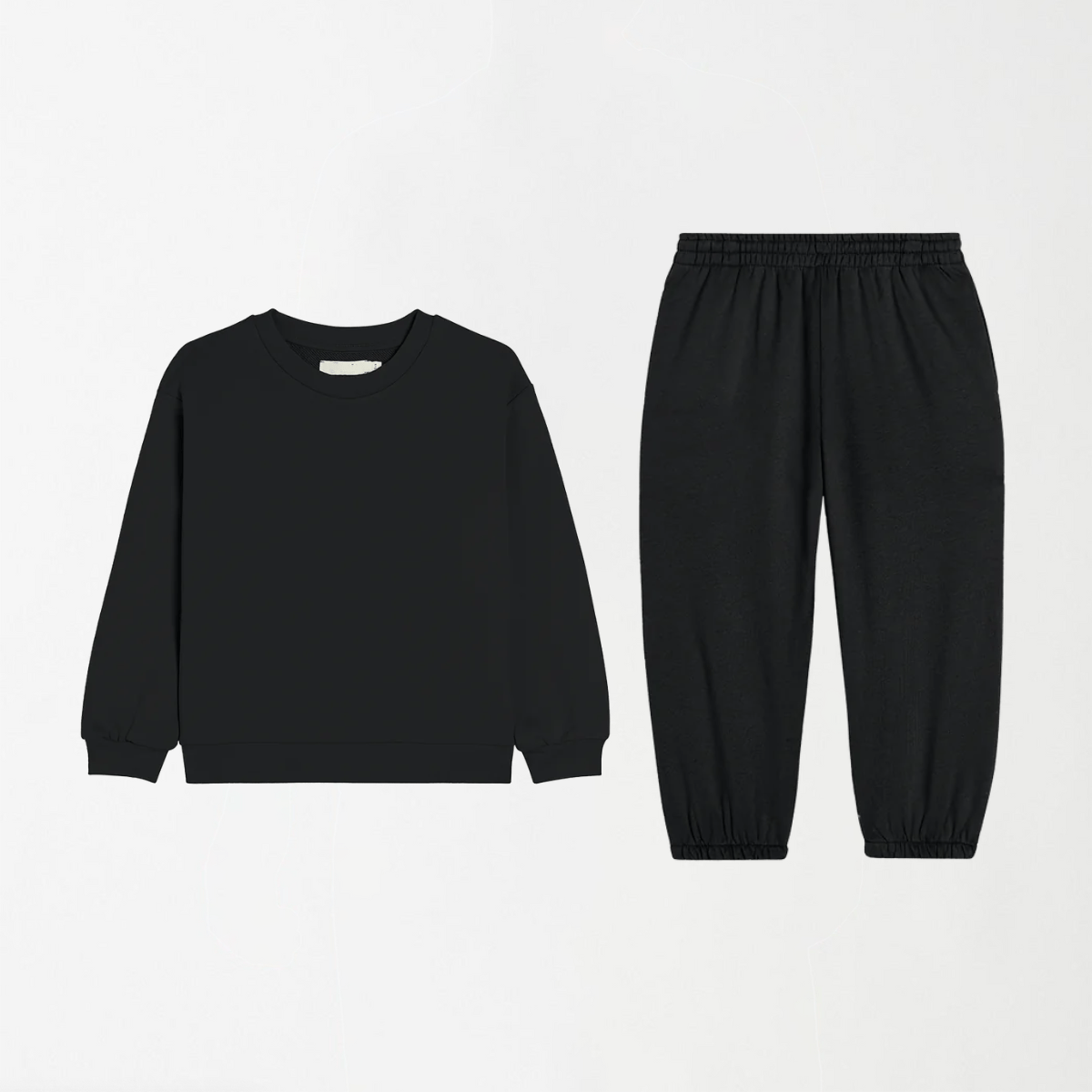 Black Unisex Kids Sweat Set 3 - 6 Months - Premium Unisex | LEKSI Pakistan