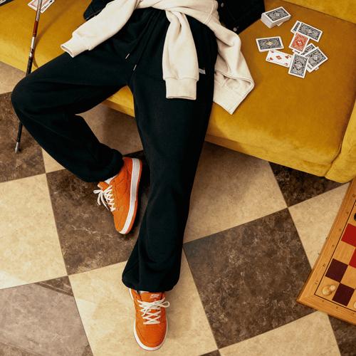 Black Unisex Sweatpants - Fleece (Winter - Friendly) XS - Premium Unisex Sweatpants | LEKSI Pakistan