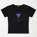 Blue Lagoon Cocktail Y2K Baby Tee XXS - Premium Unisex | LEKSI Pakistan