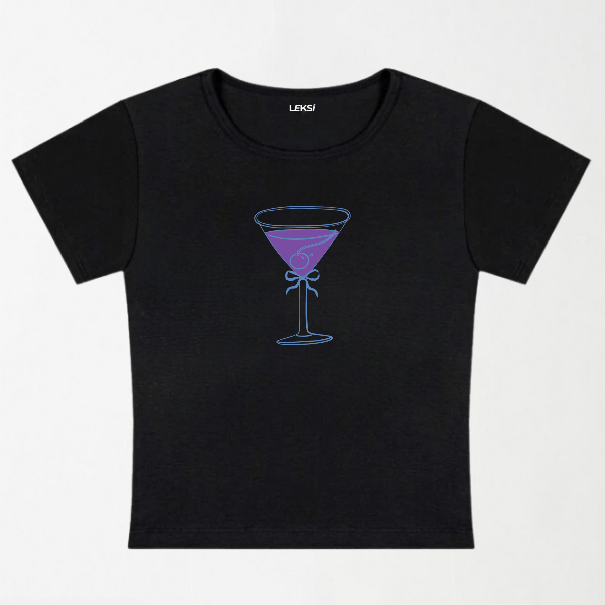 Blue Lagoon Cocktail Y2K Baby Tee XXS - Premium Unisex | LEKSI Pakistan