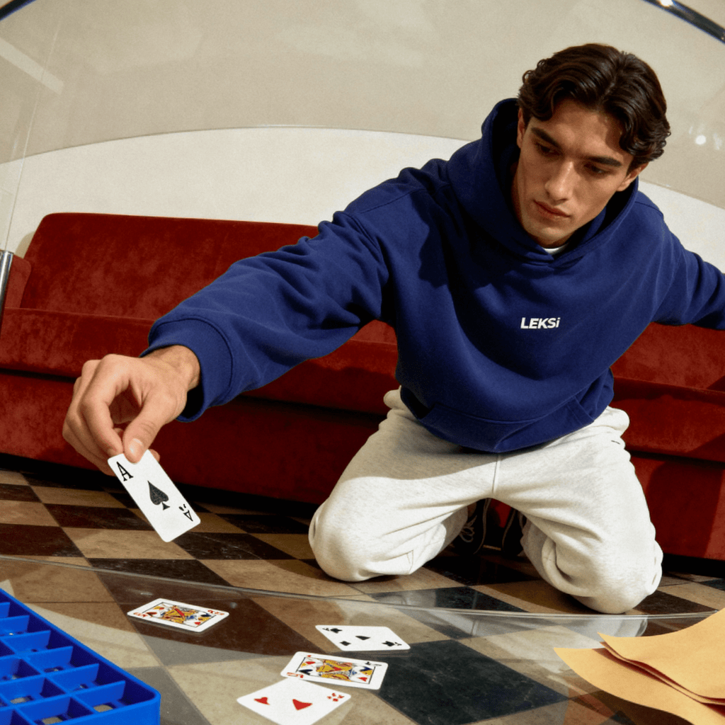 Blue Marine Cloud Hoodie S - Premium Unisex Raglan Hoodie | LEKSI Pakistan