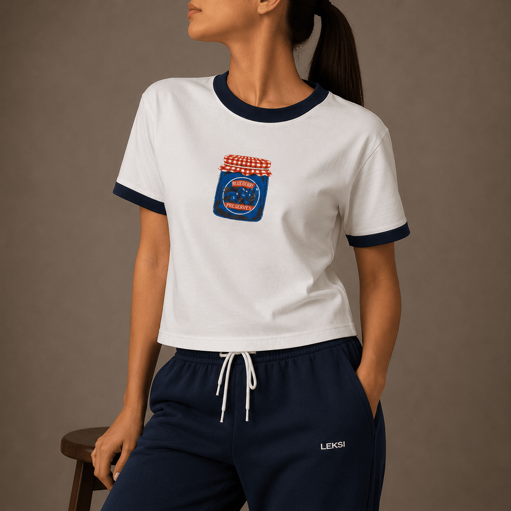 Blueberry Preserve Jam - Women's Graphic Cropped Top XS - Premium Unisex | LEKSI Pakistan