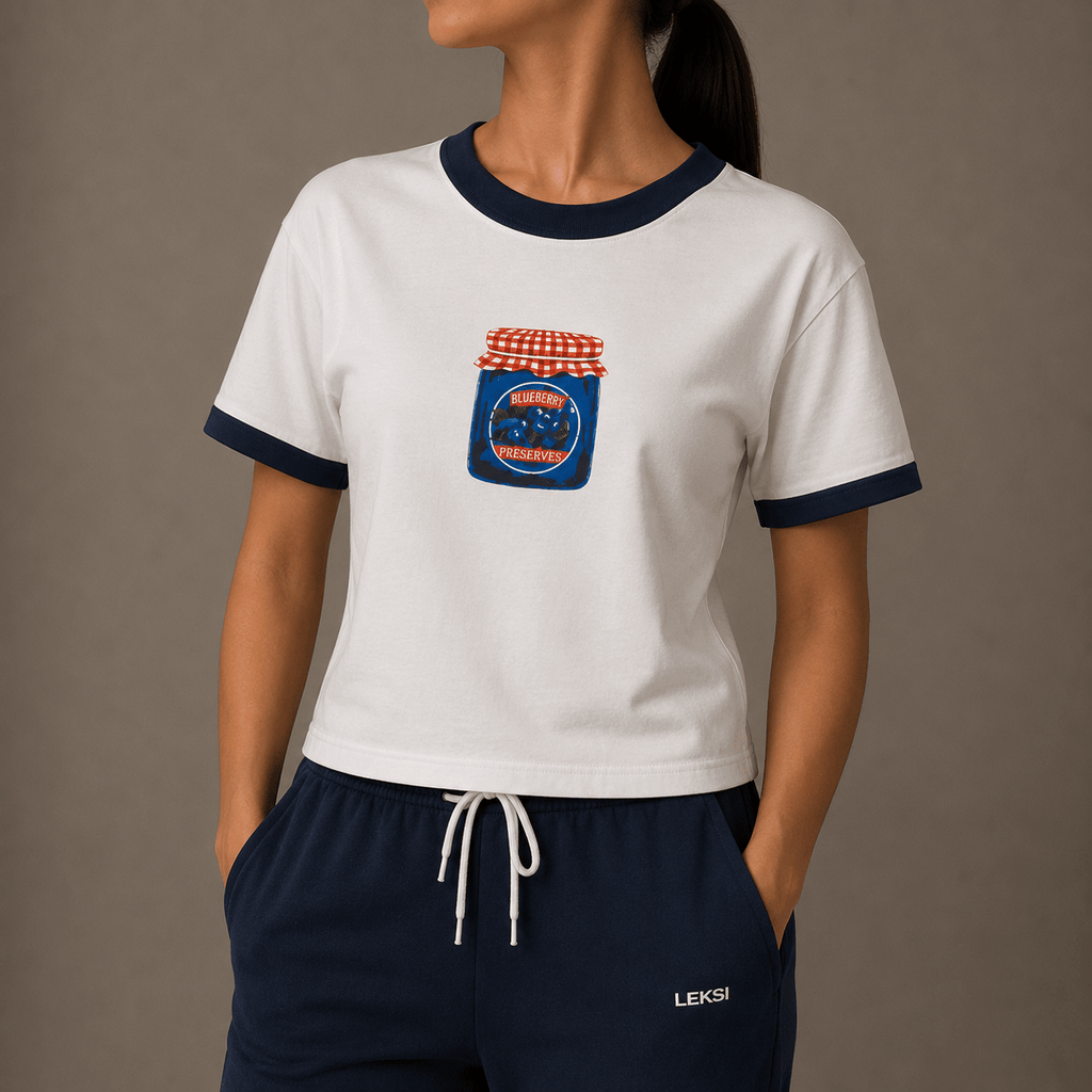 Blueberry Preserve Jam - Women's Graphic Cropped Top XS - Premium Unisex | LEKSI Pakistan