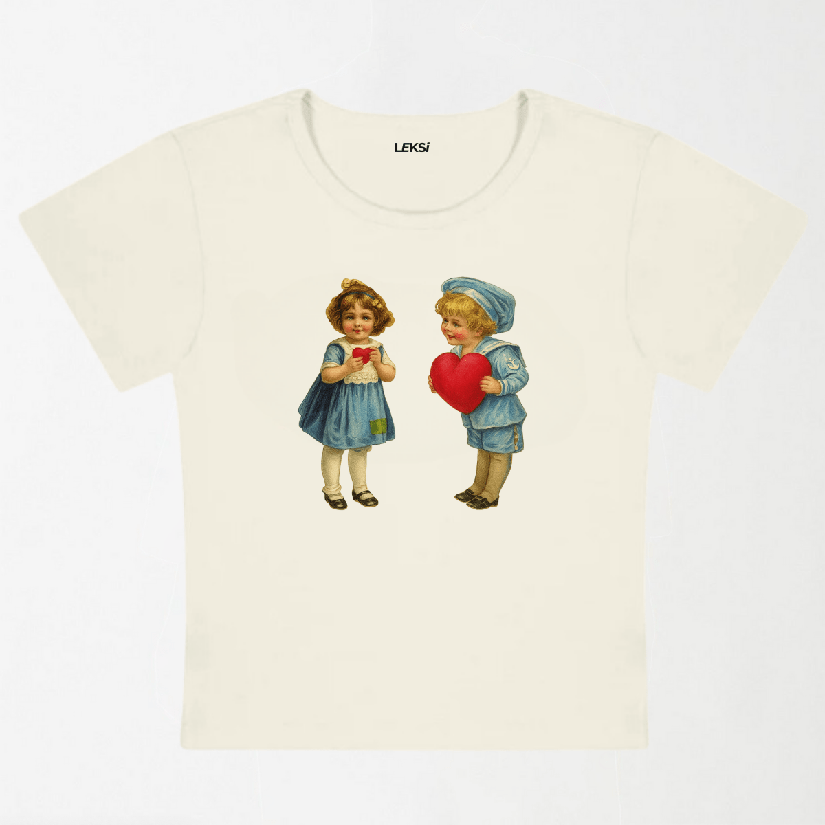 Boys Girls Red Hearts Y2K Baby Tee XXS - Premium Unisex | LEKSI Pakistan