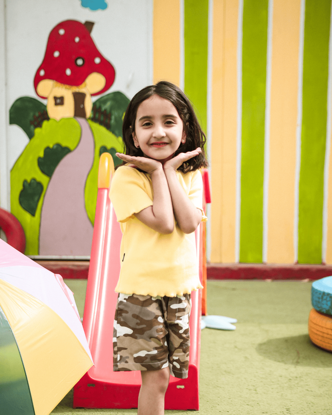 Brown Camo Cargo Shorts - Kids Unisex 2 - 3 Years - Premium Unisex | LEKSI Pakistan