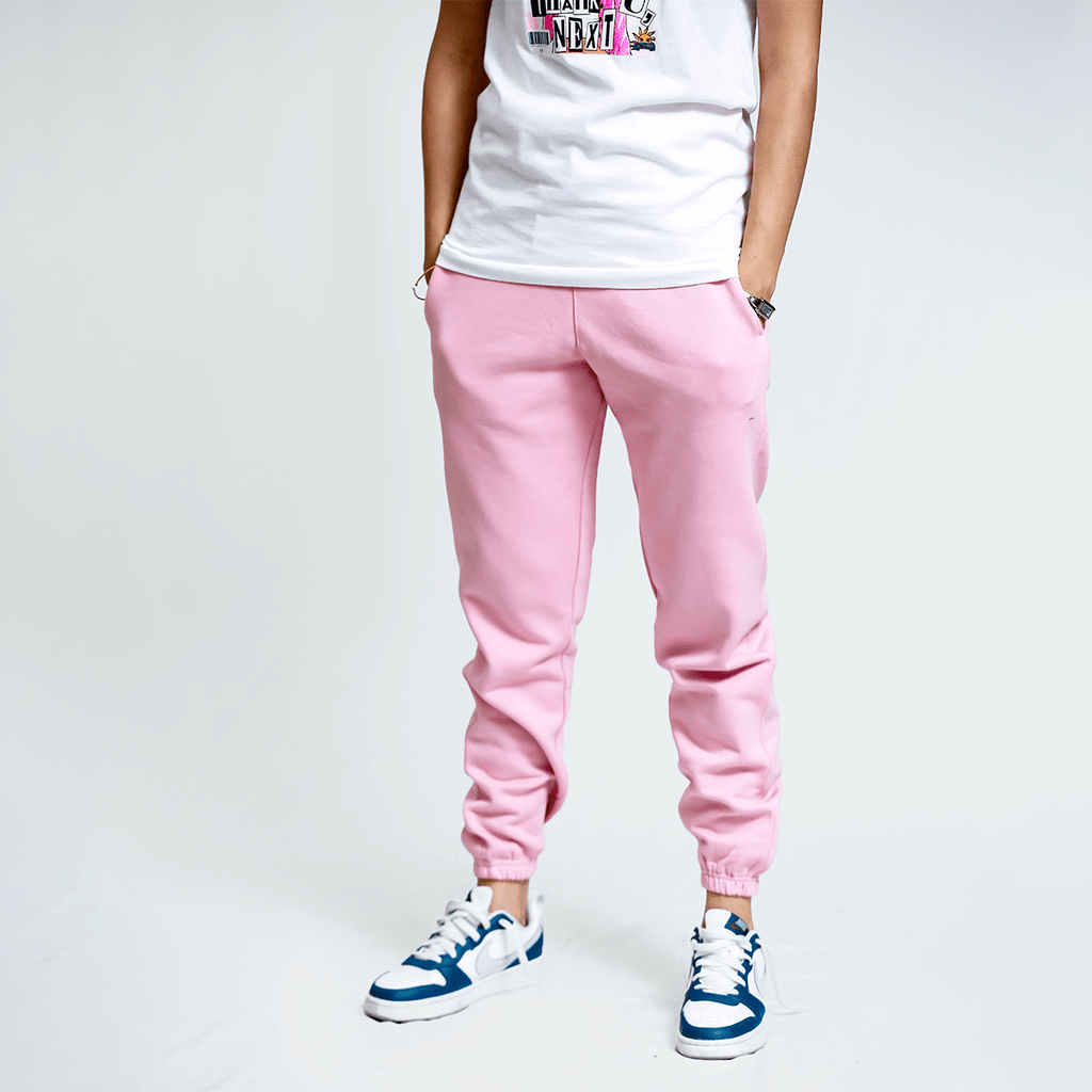 Bubblegum Pink Unisex Sweatpants - Fleece (Winter - Friendly) XS - Premium Unisex Sweatpants | LEKSI Pakistan