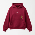 Burgundy Cub - Valentines Special Graphic Hoodie S - Premium Unisex Raglan Hoodie | LEKSI Pakistan