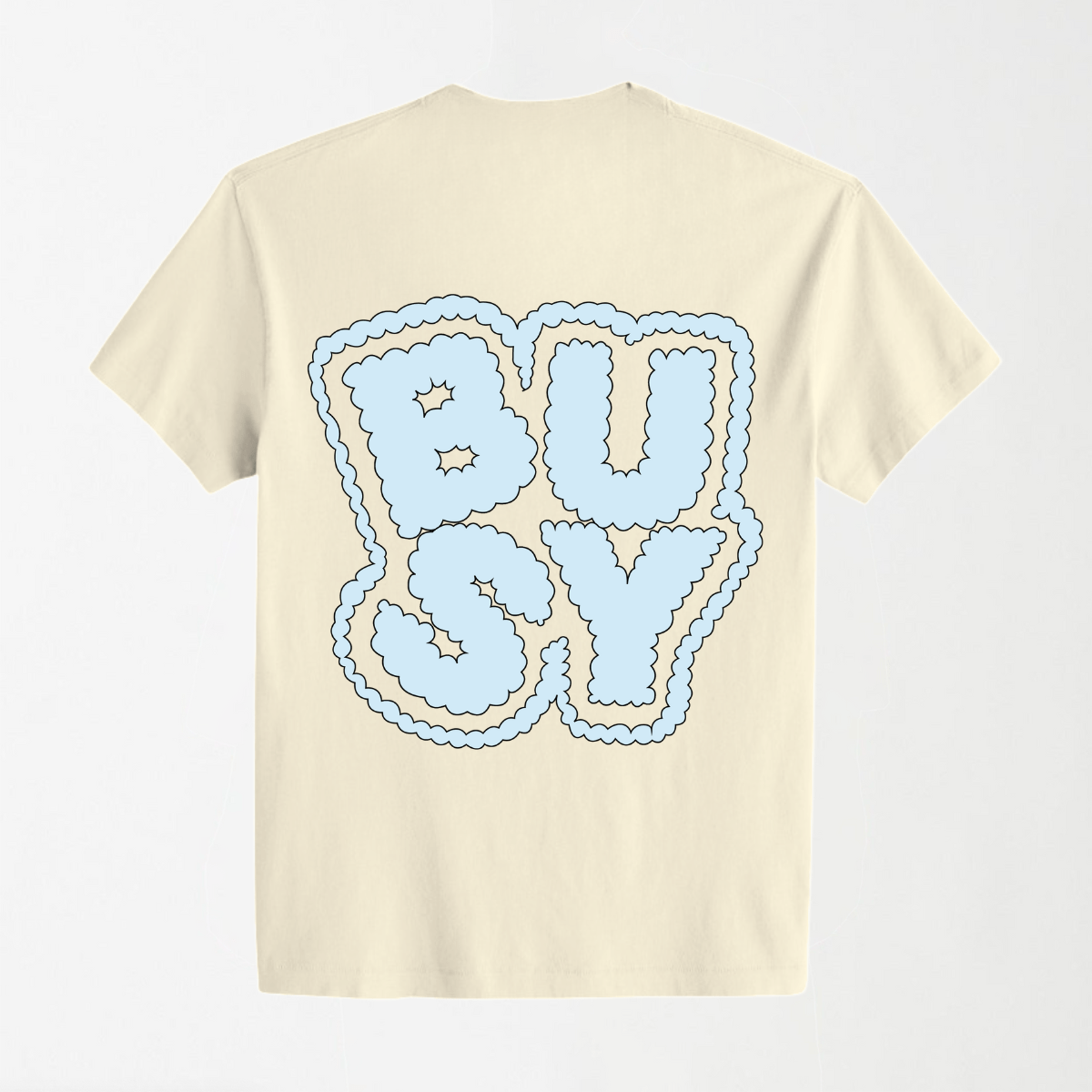 BUSY - Round Neck Unisex T Shirt S - Premium Unisex Graphic T-Shirt | LEKSI Pakistan