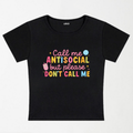 Call Me Anti - Social Y2K Baby Tee XXS - Premium Unisex | LEKSI Pakistan