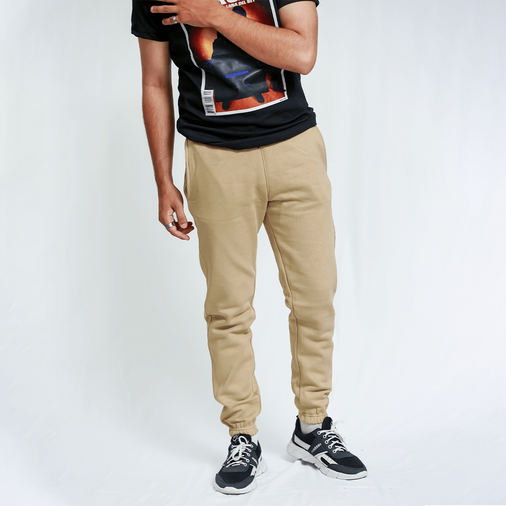 Camel Unisex Sweatpants - Fleece (Winter-Friendly) XS - Premium Unisex Sweatpants | LEKSI Pakistan