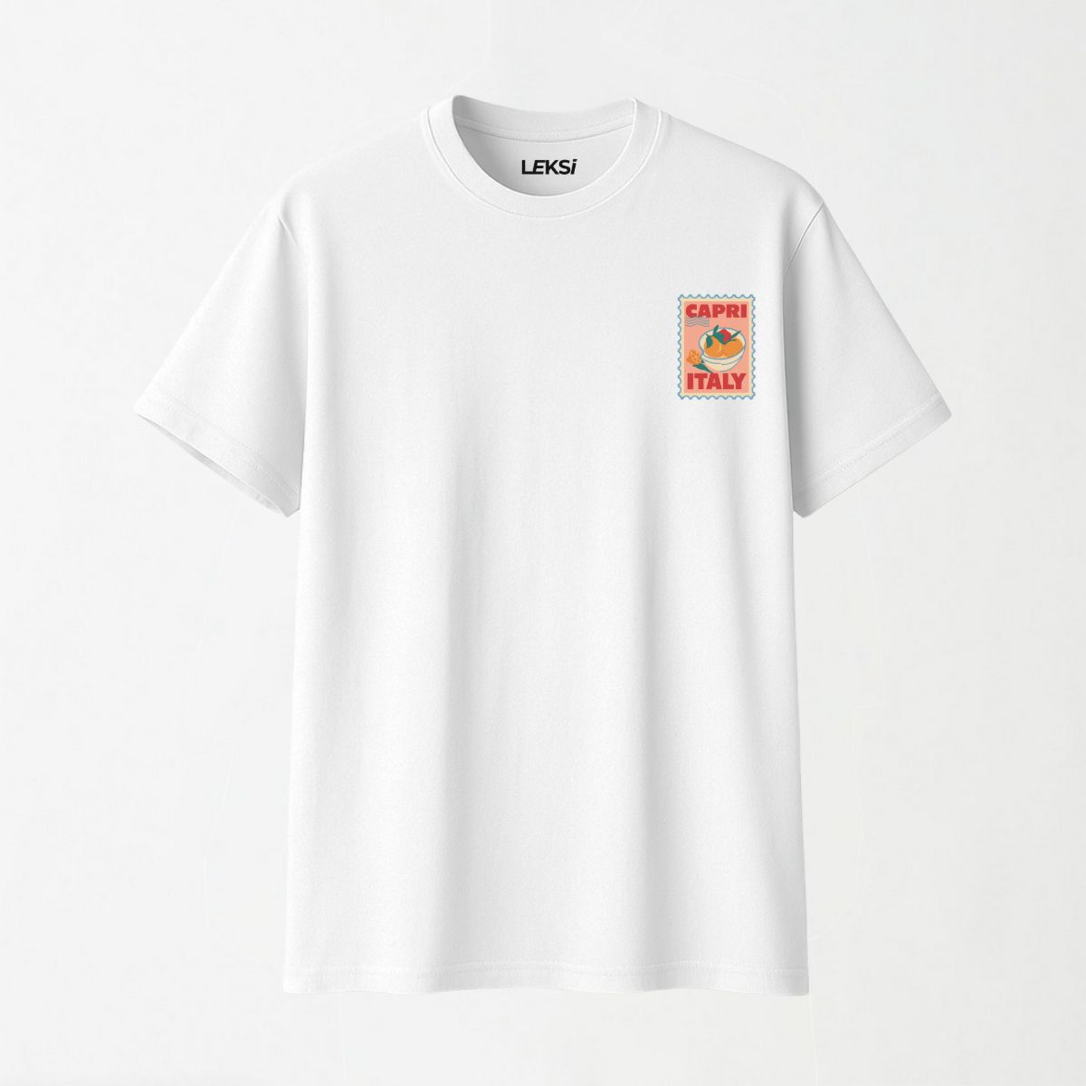 Capri Italy - Round Neck Unisex T Shirt S - Premium Unisex Graphic T-Shirt | LEKSI Pakistan