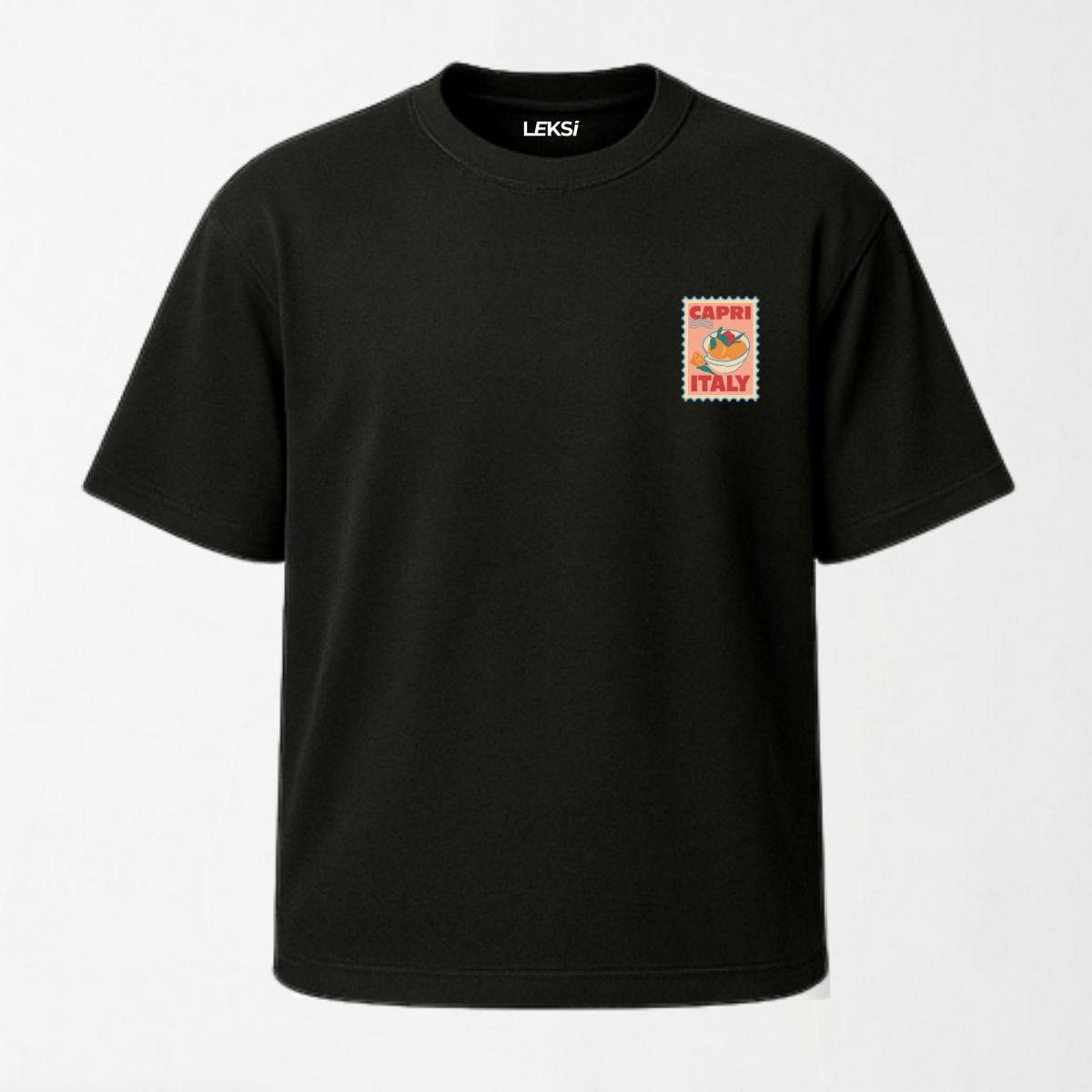 Capri Italy - Round Neck Unisex T Shirt S - Premium Unisex Graphic T-Shirt | LEKSI Pakistan