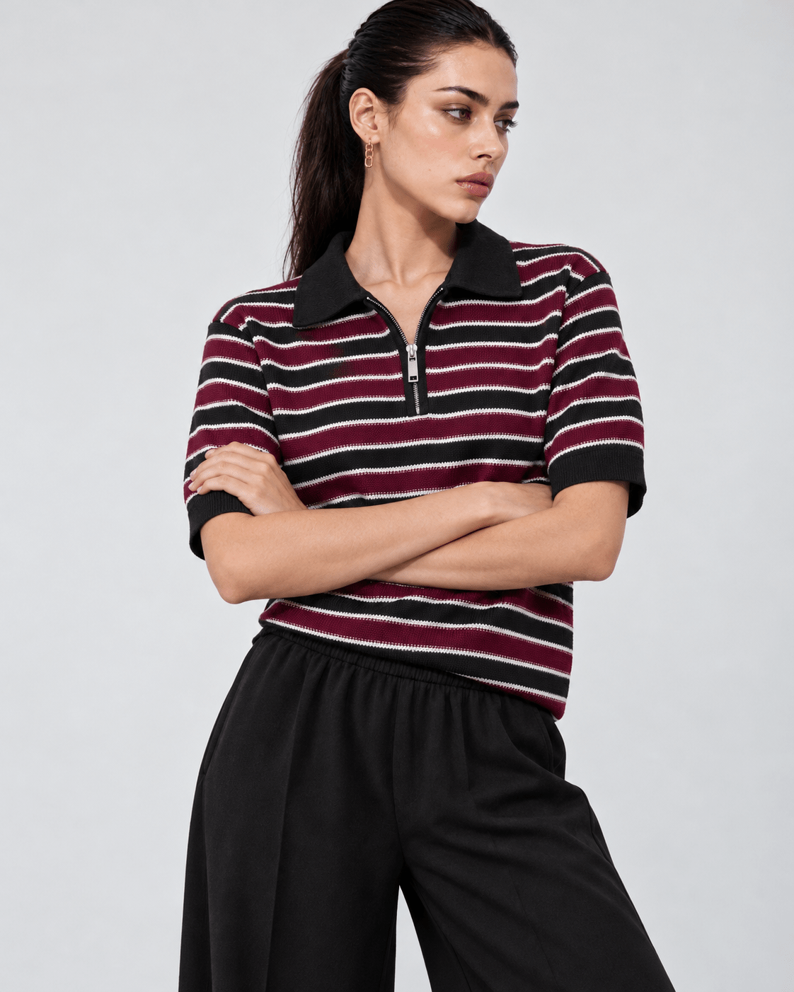 Cassette Striped Quarter Zip XS - Premium Unisex | LEKSI Pakistan
